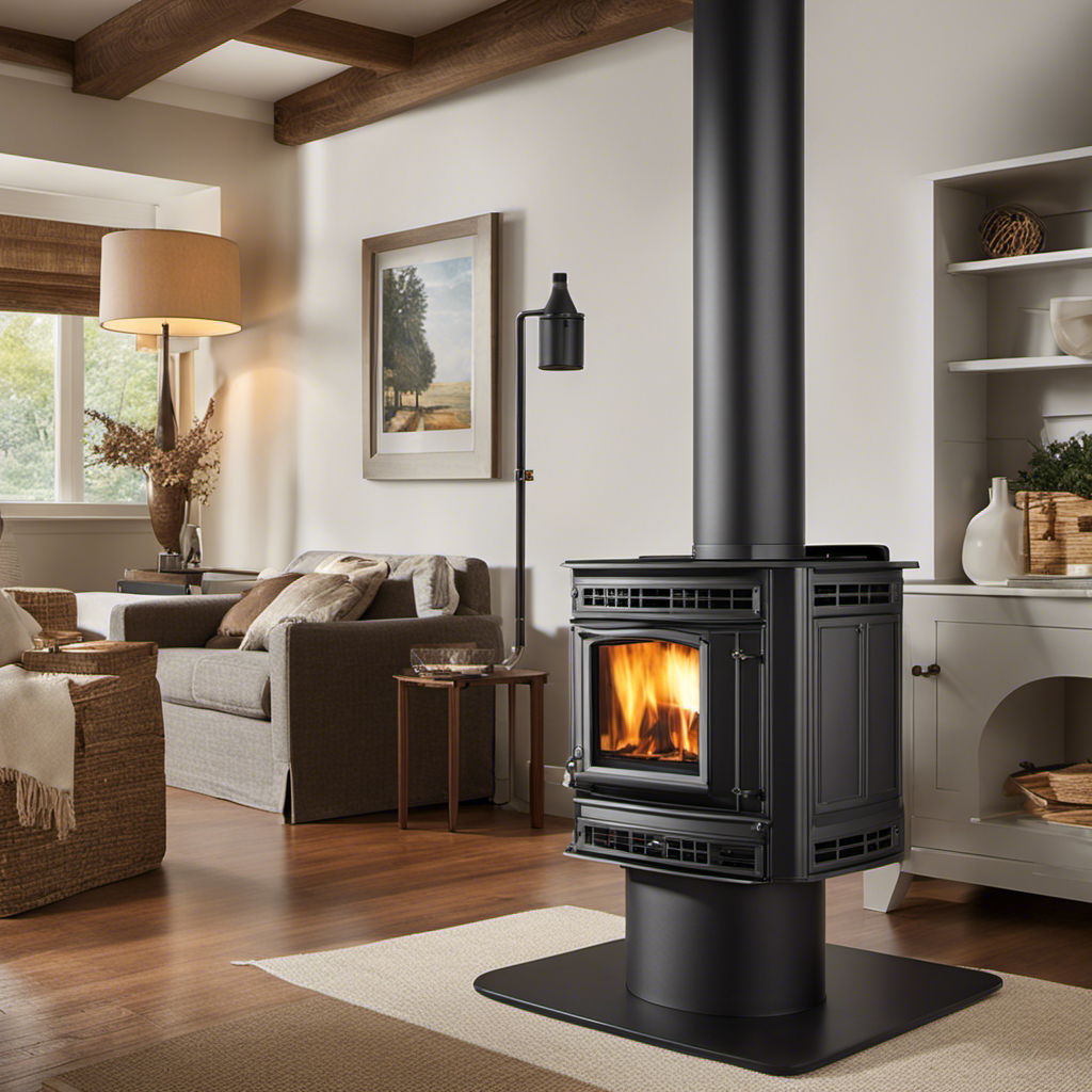 An image showcasing the contrasting features of a 4-inch pellet stove pipe and a 4-inch wood stove pipe