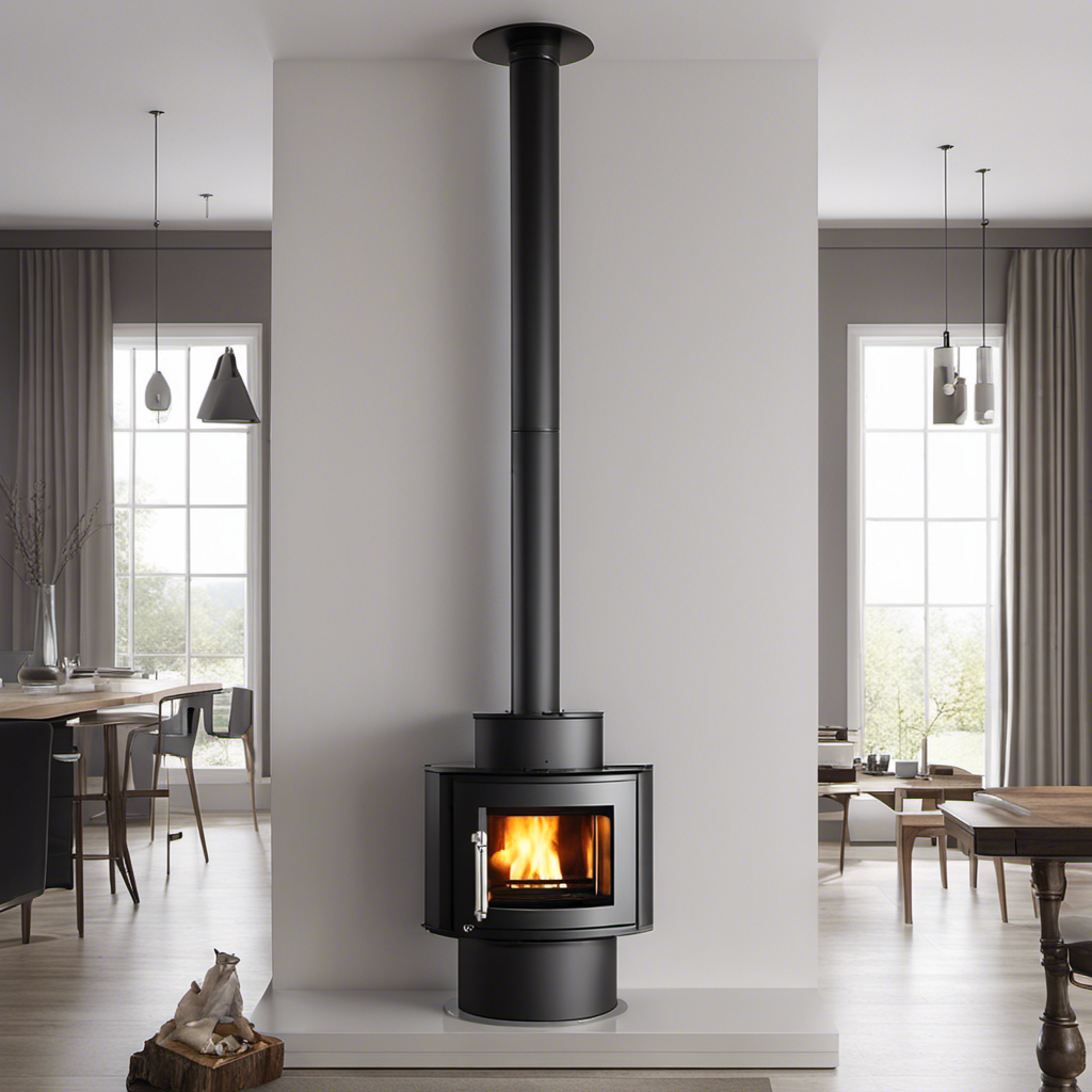 An image capturing the perfect connection between a pellet stove and a wood stove chimney