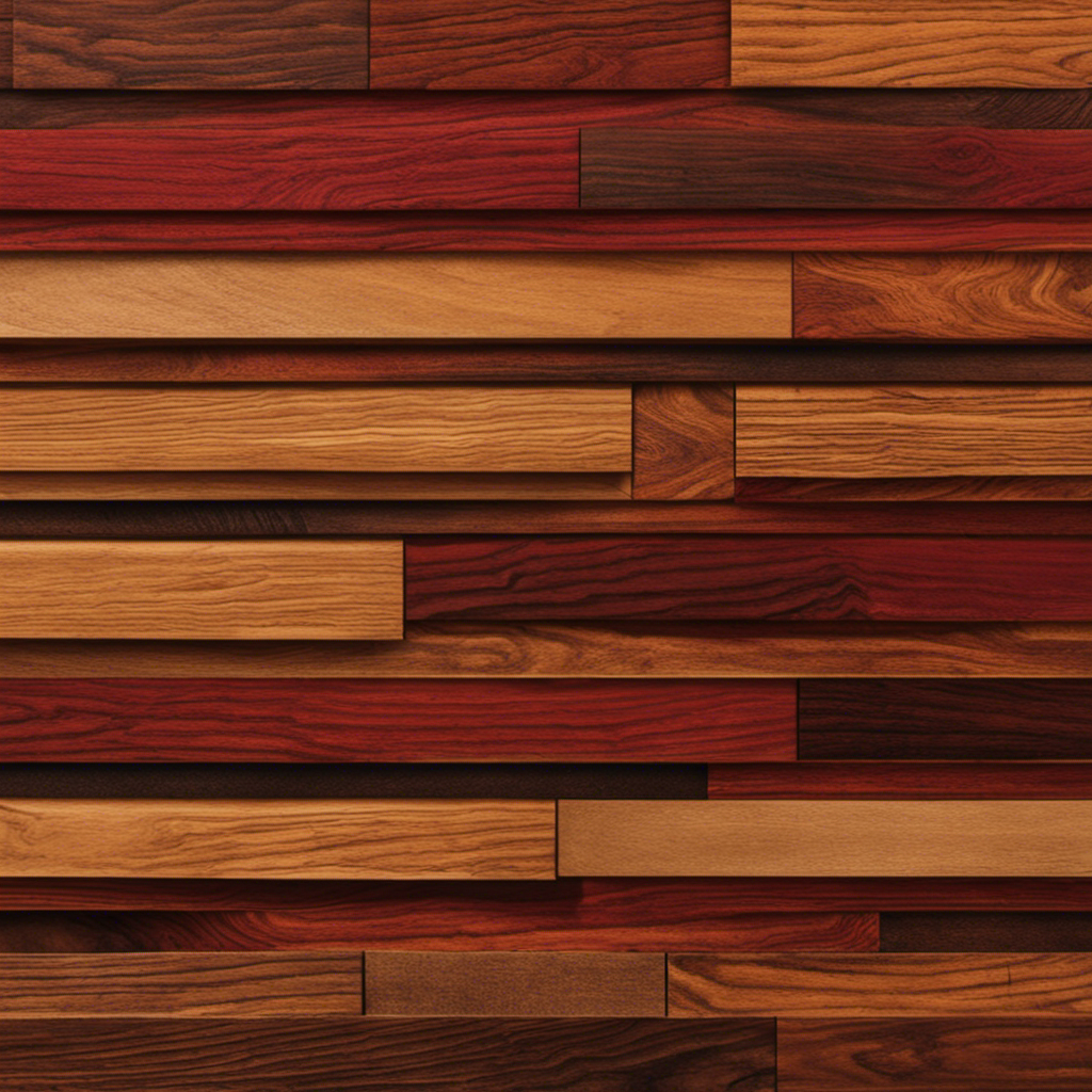 An image capturing the vibrant colors and unique textures of various wood pellets, showcasing the rich mahogany hues of hickory, the golden tones of oak, the deep reds of cherry, and the warm amber shades of mesquite