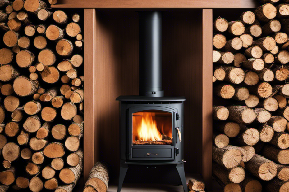 An image showcasing a stack of logs, a pile of sawdust, and a bag of wood chips