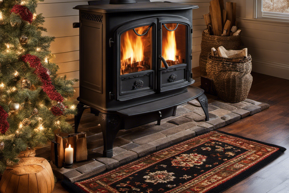 An image capturing the cozy atmosphere around a wood stove