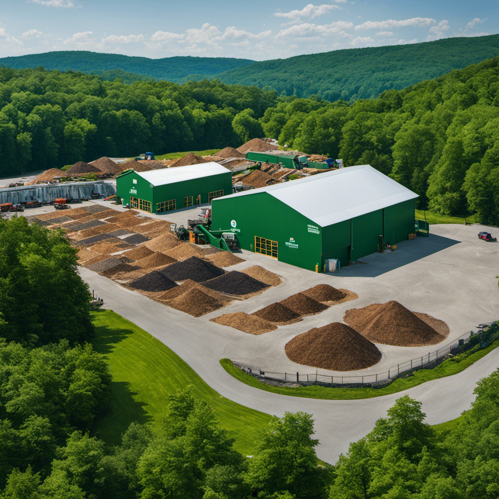 An image showcasing a vibrant recycling center in Lewisburg, PA
