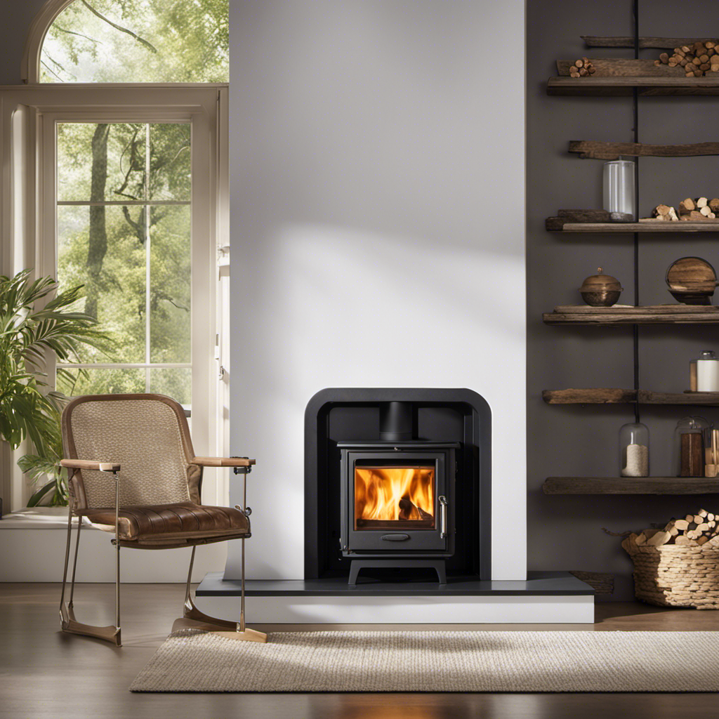 An image showcasing a side-by-side comparison of a catalytic and non-catalytic wood stove