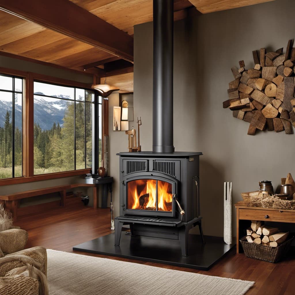 wood burning stove indoor