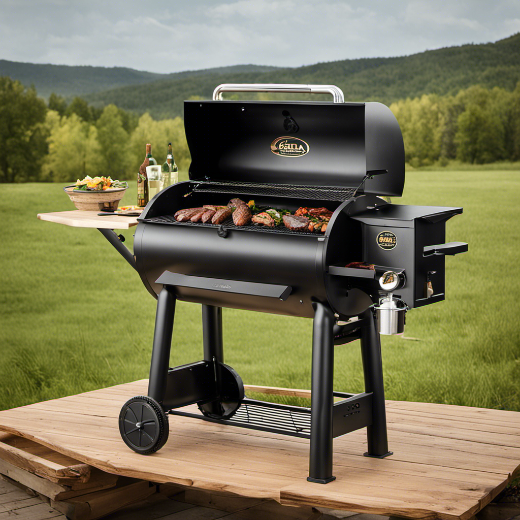 An image that showcases the meticulous craftsmanship of the Cabela's Wood Pellet Grill, featuring a skilled artisan passionately assembling the grill's components by hand, with precision and expertise