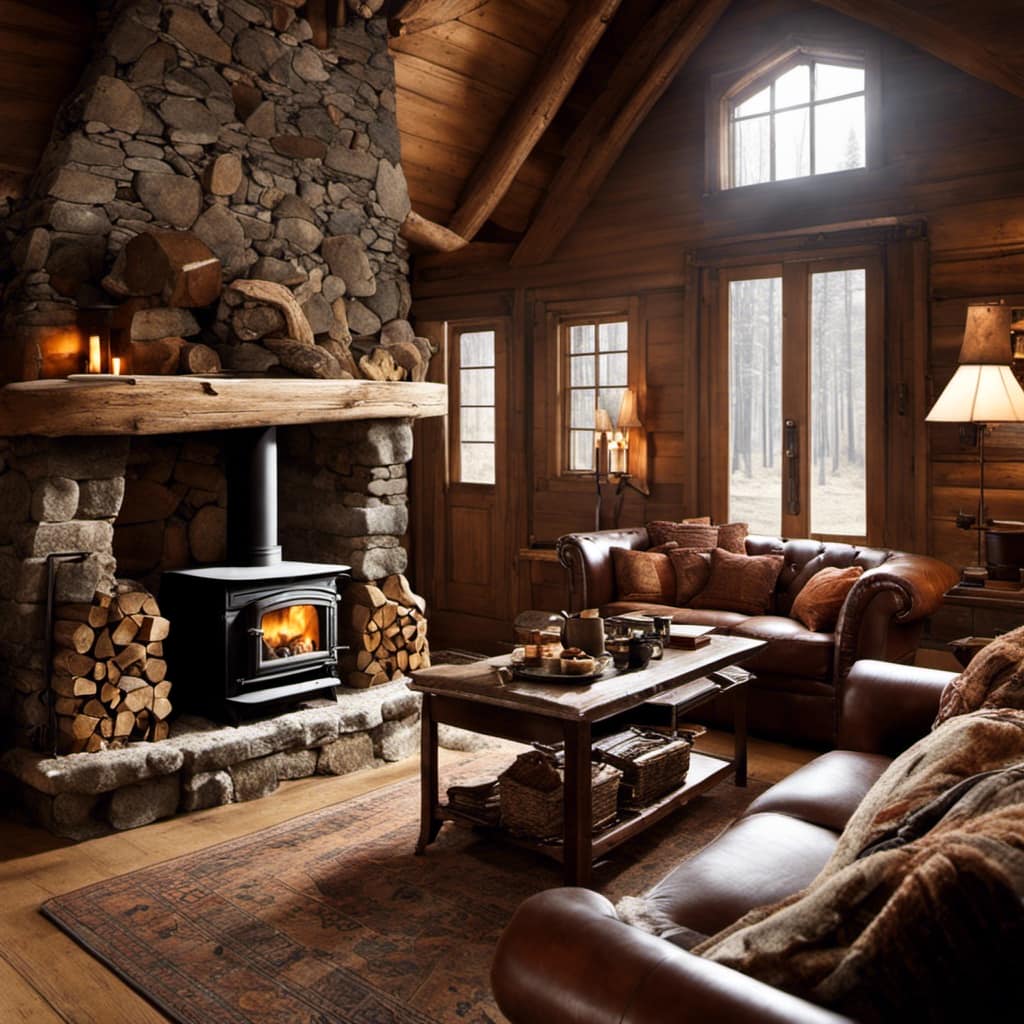 wood stove indoor