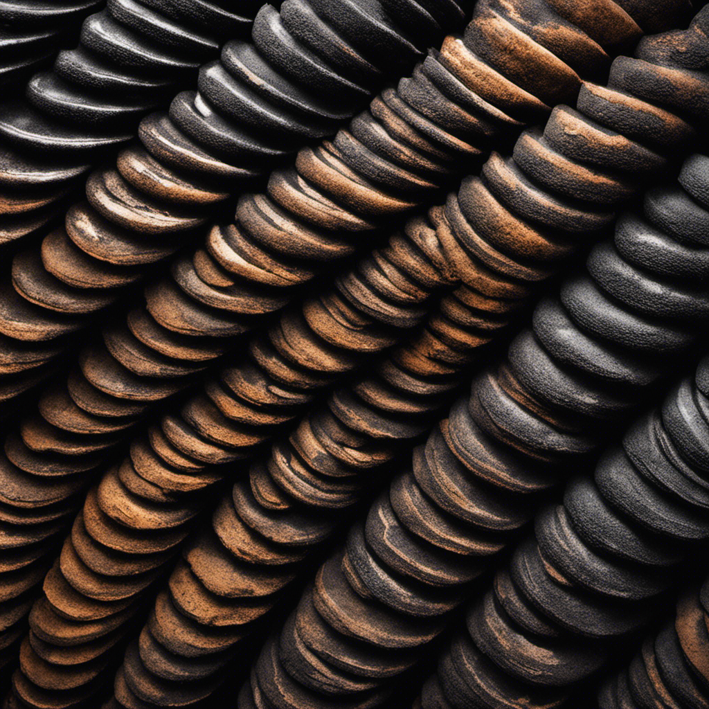 An image capturing the close-up view of a wood stove pipe covered in thick, black, sticky creosote deposits