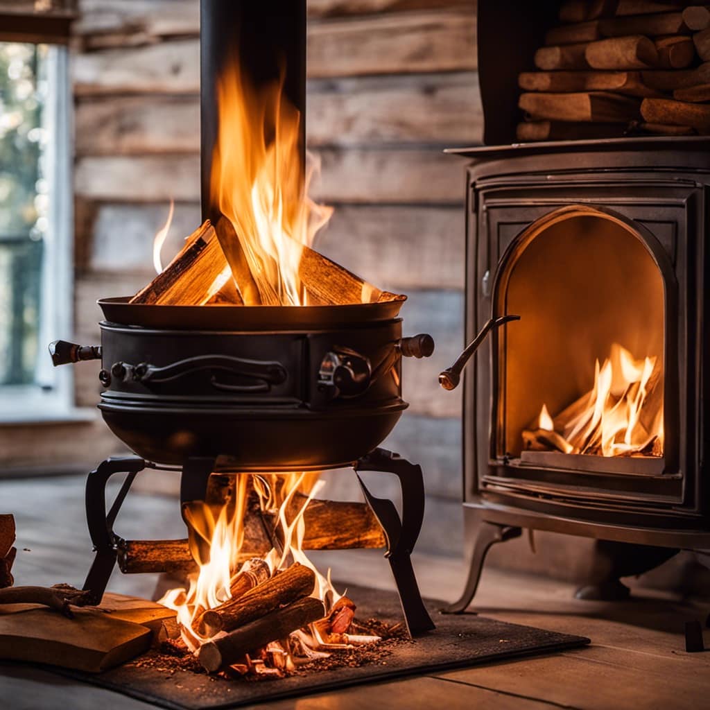 antique wood burning stove