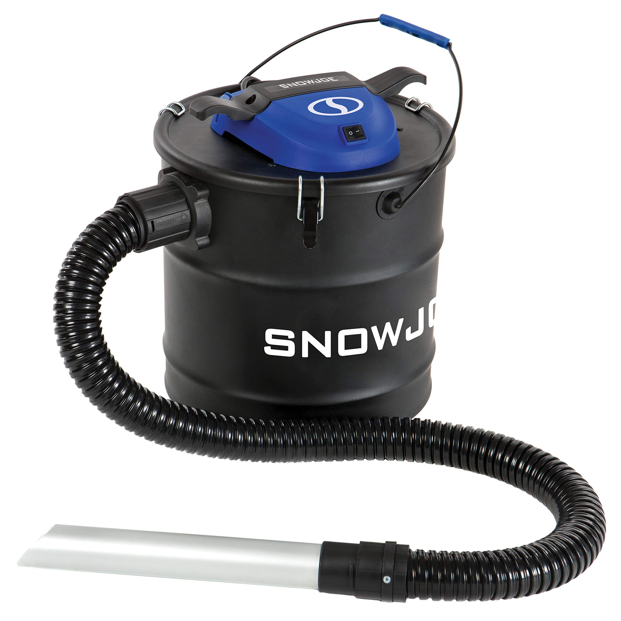 Snow Joe ASHJ201 4.8-Gallon 4-Amp Ash Vacuum w/Metal Storage Tank, Hose, Filters, Cord Organizer 4 Amp, 4.8 Gallon Vacuum