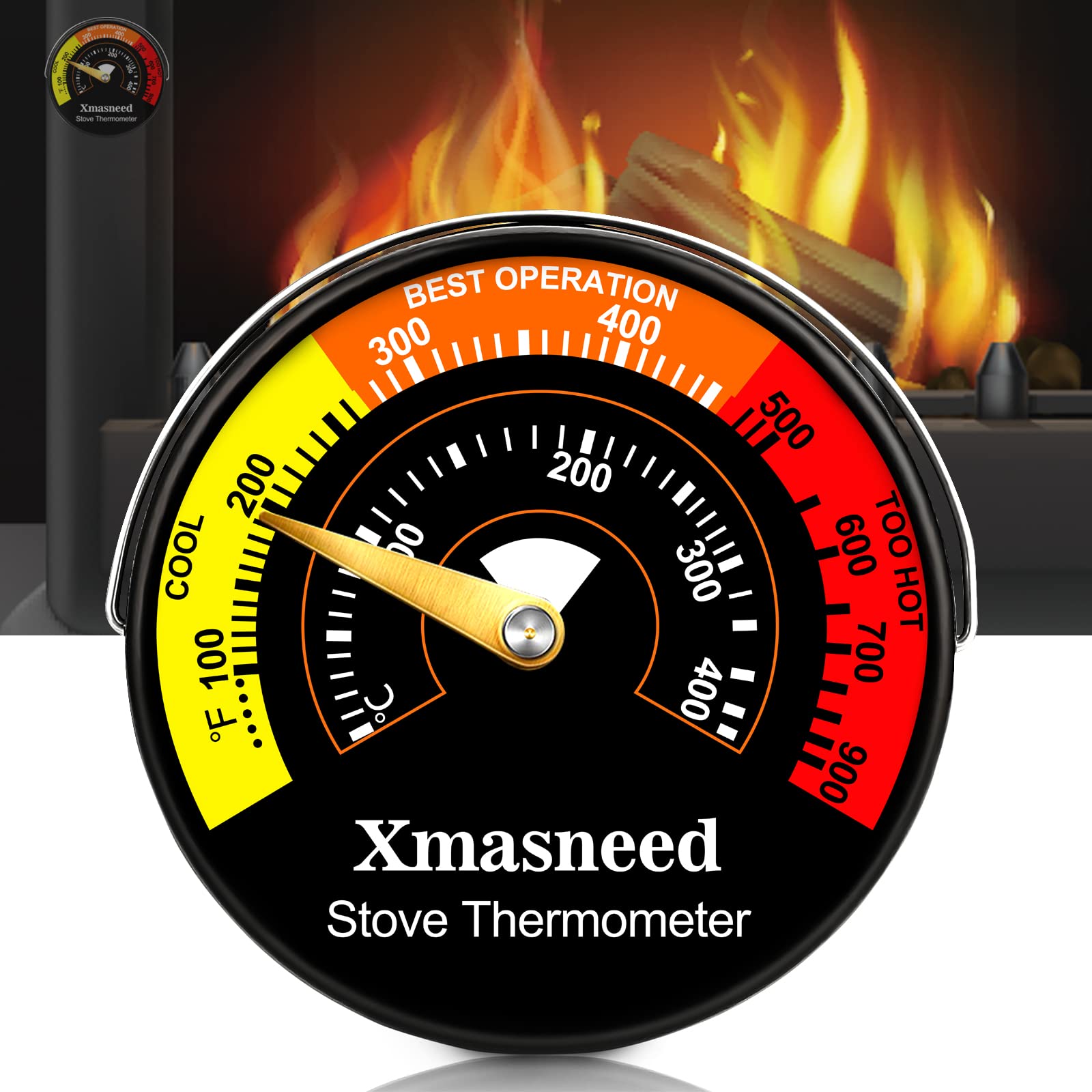 Xmasneed Wood Stove Thermometer