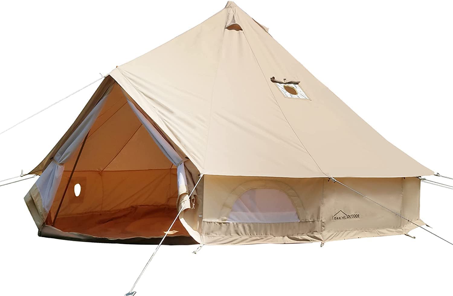 DANCHEL OUTDOOR B5 PRO 4 Season Canvas Bell Tent with 2 Stove Jacks