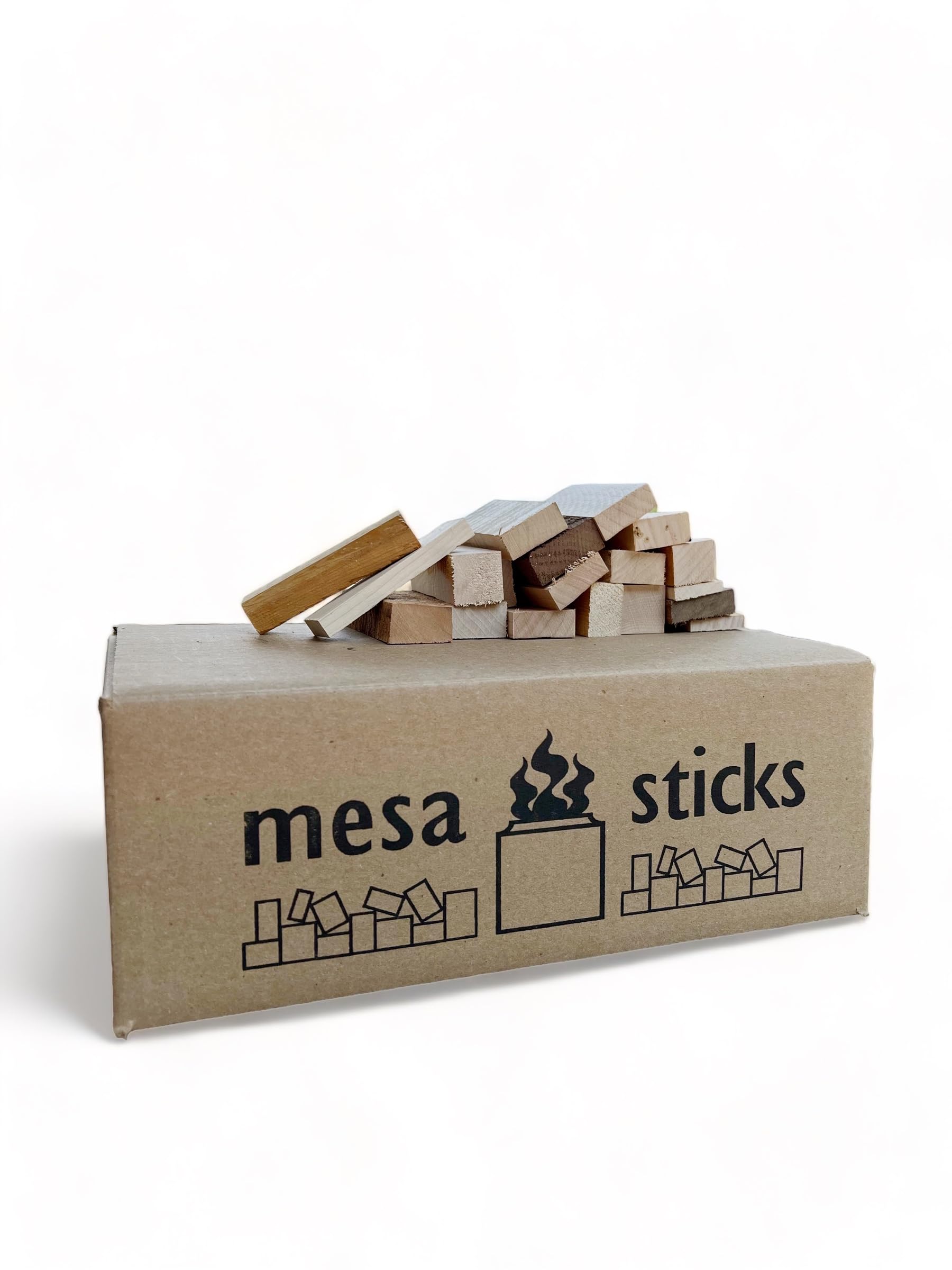 MESA Sticks: Kiln Dried Hardwood Firewood Oak Cherry Maple Walnut - 3.5" Lengths Great for Solo Stove Mesa Tabletop Fire Pit (11 Pounds)