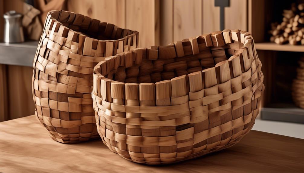 creating woven baskets by hand