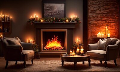 inflatable christmas fireplace decoration