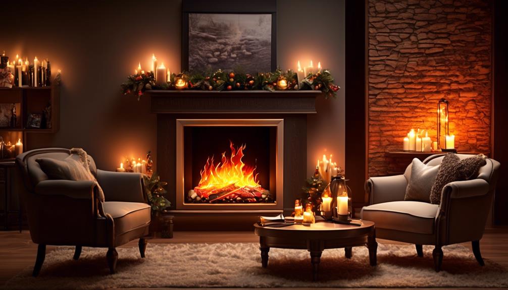 inflatable christmas fireplace decoration