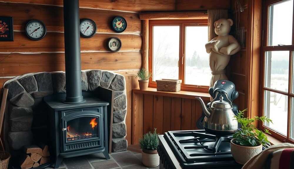 control humidity with wood stove