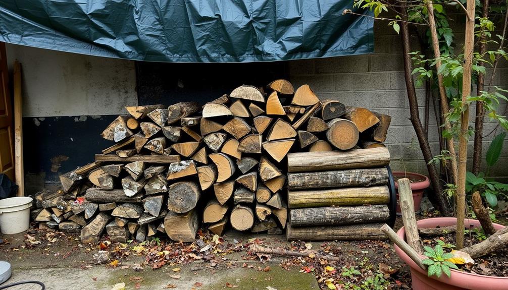 improper firewood storage practices