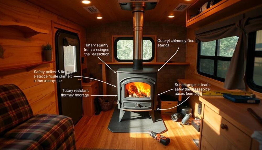 safe wood stove installation