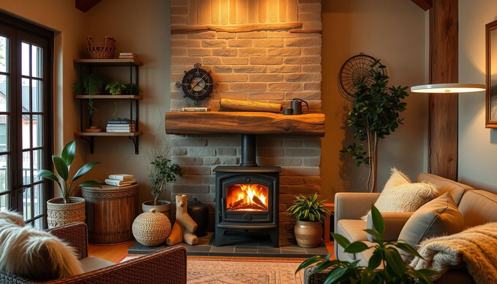 wood stove home decor integration