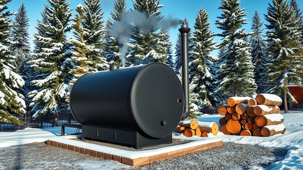 burns seasoned wood efficiently