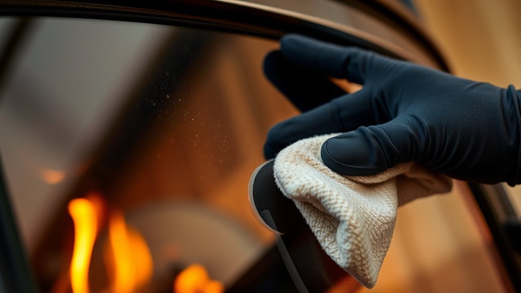 clean stove glass regularly