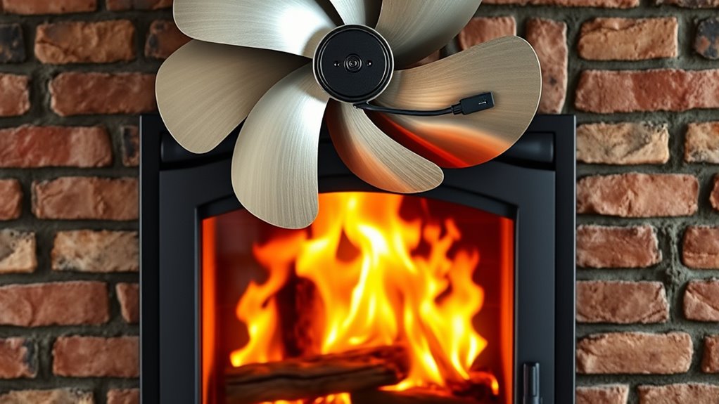 electric current powers fan