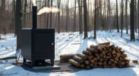 external wood burning heating system