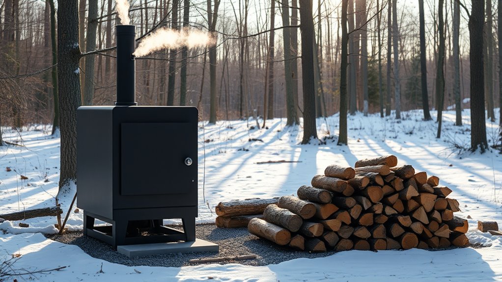 external wood burning heating system