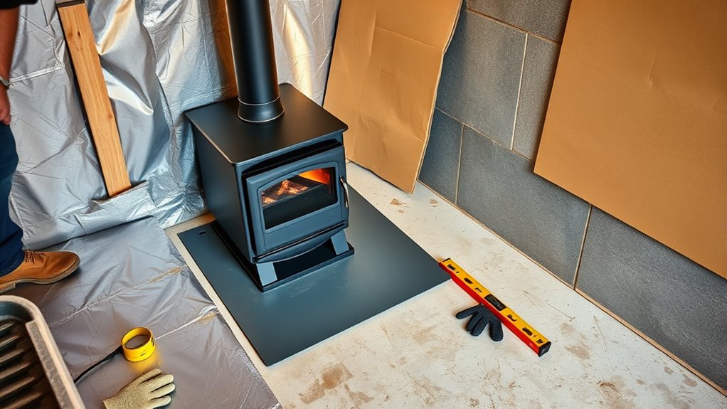 floor wall protection installation