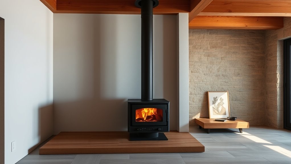 natural materials enhance heating style