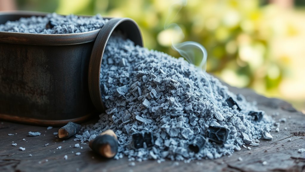 proper metal ash container storage