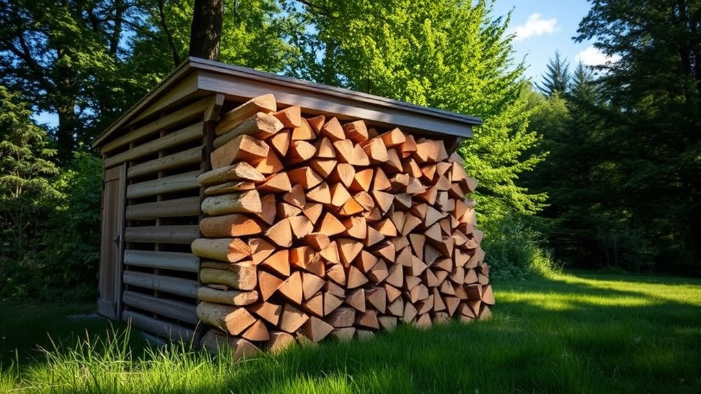 proper outdoor wood storage