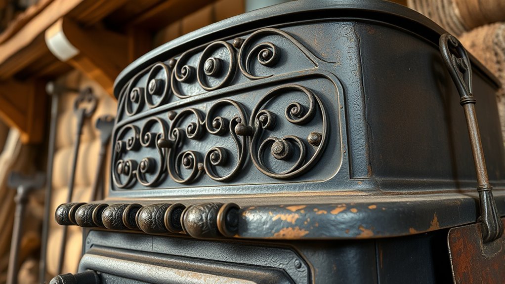vintage rustic stove accents