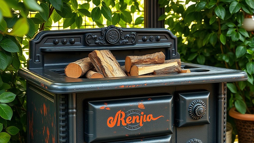 vintage stove repurposing ideas