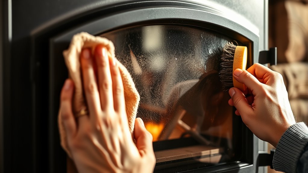 weekly stove glass cleaning