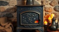 wood stove artistic decor