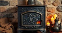 wood stove artistic decor