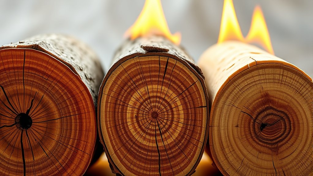 wood type affects heat