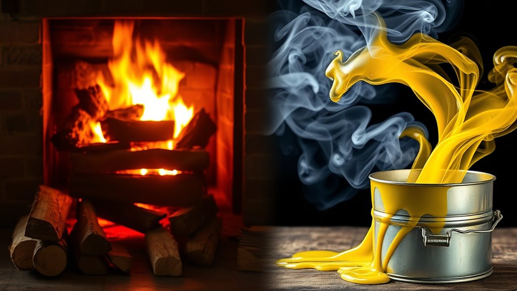 avoid burning hazardous chemicals