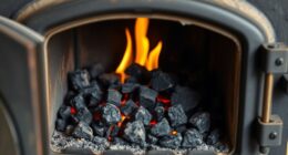 burning coal or charcoal