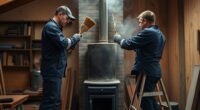 clean wood stove chimney