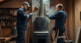 clean wood stove chimney