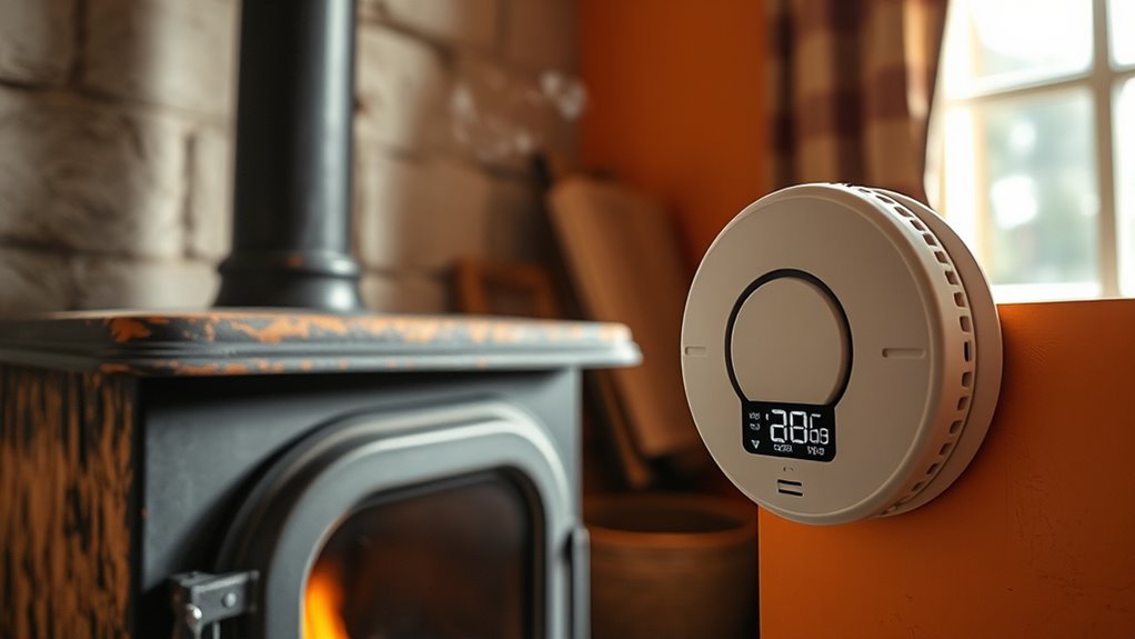 co detection from wood stoves