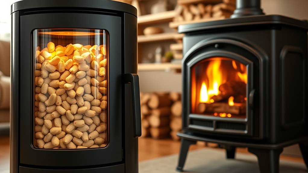 efficient quiet pellet heating
