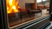 glass blackening from soot