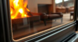 glass blackening from soot