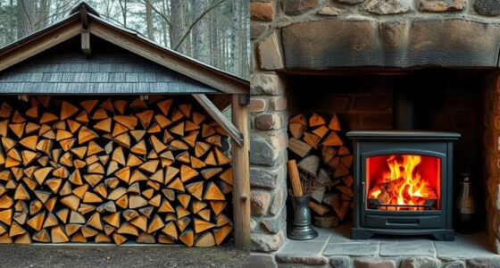 indoor vs outdoor firewood storage