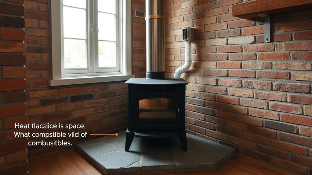 maintain safe stove clearance