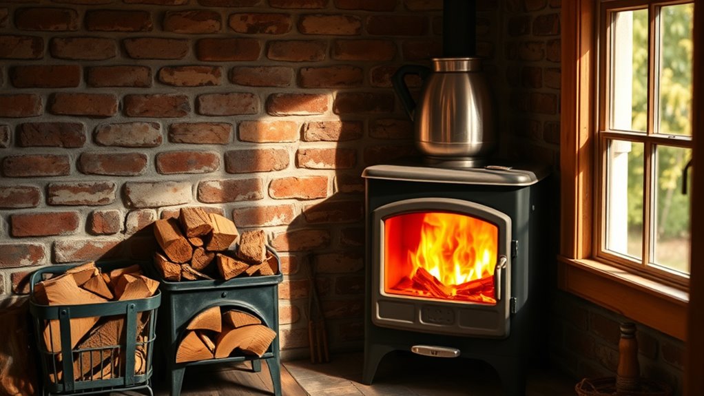 modern efficient wood stove