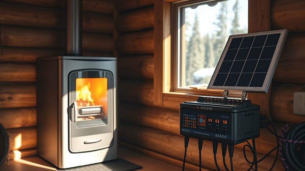optimize off grid pellet stove